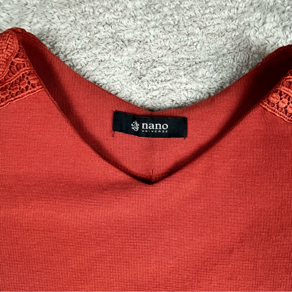 Nano Universe Rust Crochet Flowers‎ One Size Cotton Old Money - Picture 6 of 7